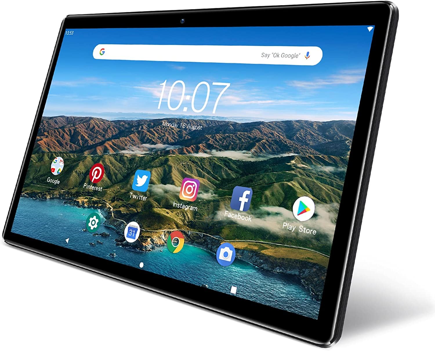 Android Tablet 10 inch, PRITOM M10, 2 GB RAM, 32 GB Android 10.0 Tablet, 10.1 inch IPS HD Display, GPS, FM, Quad-Core Processor, Wi-Fi (M10 Black)